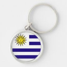 Keychain de prime de drapeau de l'Uruguay Porte-clef