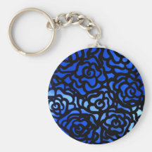 keychain de rose de bleu porte-clefs