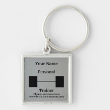 Keychain - entraîneur personnel - haltère porte-clés