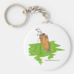 Keychain jouant au golf porte-clef