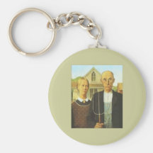 Keychain met Amerikaans Gotisch Ontwerp Sleutel Hanger