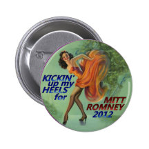 Kickin vers le haut de mes talons pour Mitt Romney Pin's Avec Agrafe