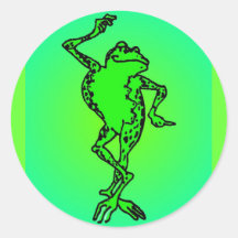 kikker ronde stickers