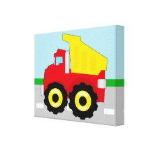 Kinder Bouw Dumptruck Gallerij Wrap Canvas
