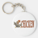 Kip op een Keychain Sleutel Hanger