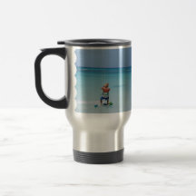 Kiteboarder dans les tropiques tasse à café