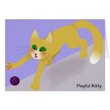 KITTY ESPIÈGLE CARTE DE VŒUX