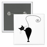 Kitty fantaisie noir 5 badges avec agrafe
