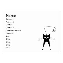 Kitty fantaisie noir 6 modèle de carte de visite