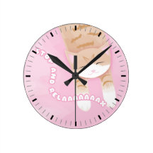 Kitty-horloge Lounging