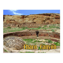 Kiva in Chetro Ketl, Chaco Canion, New Mexico Wens Kaart