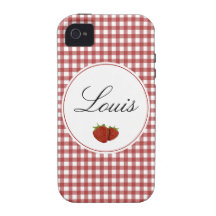 Klantgerichte Leuke Aardbei iPhone 4 Hoesjes