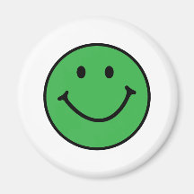 klassiek groen smileygezicht koelkast magneet