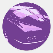 Klassiek/Paars korvet Stickers