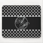 Klassiek Zwart-wit Monogram muismatten