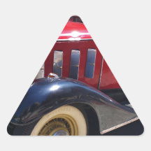 Klassieke convertibele Chevvy Driehoekige Sticker