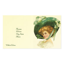 KLASSIEKE VISITEKAARTJES - GROTE GROENE BONNET - S