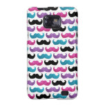Kleurrijk bling snorpatroon (Faux schittert) Samsung Galaxy SII Hoesje