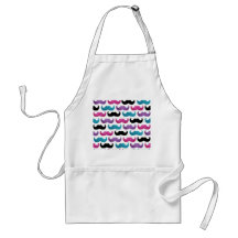 Kleurrijk bling snorpatroon (Faux schittert) Schort