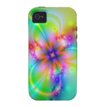 Kleurrijke Bloem met Linten iPhone 4/4S Hoesje
