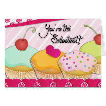 Kleurrijke Cupcake u is de Zoetste Kaart