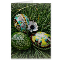Kleurrijke Pysanky Kaart