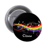 Knoop van de Nota's van de Muziek van de regenboog Buttons
