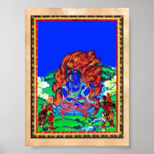 Koel het oosterse tibetan tattoo van thangkaAcalan Poster