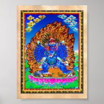 Koel het oosterse tibetan tattoo van thangkaYamant Plaat