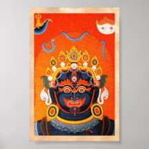 Koel oosters tibetan het tattooart. van thangkaBha Plaat