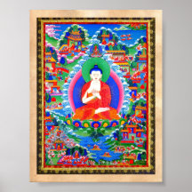 Koel oosters tibetan thangkatattoo Mahavairocana Print