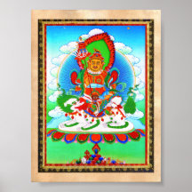 Koel oosters tibetan thangkatattoo Vaishravana Afdruk