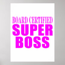 Koel Roze Giften voor Werkgevers: Super Werkgever Print
