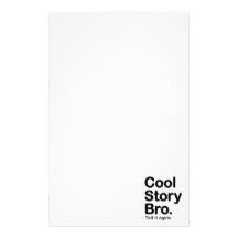 Koel Verhaal Bro. Vertel opnieuw het Briefpapier Ontwerp