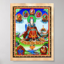 Koele oosterse tibetan thangka Gouden Moeder Print