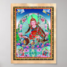 Koele oosterse tibetan thangka Padmasambhava Plaat
