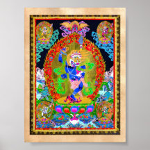 Koele oosterse tibetan thangka Simhavaktra Dakini Plaat