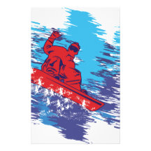 Koele Snowboarder Gpersonaliseerd Briefpapier