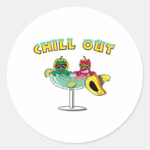 Koele uit Margarita Chili Peppers Ronde Sticker