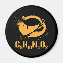 Koffie C8H10N4O2 Koelkast Magneetje
