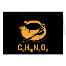Koffie C8H10N4O2 Wenskaarten