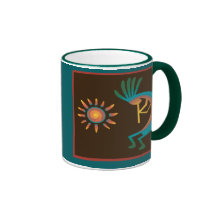 Kokopelli met de Mokken van de Koffie van het Zuid