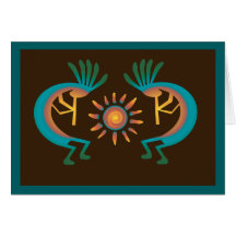 Kokopelli met het Zuidwesten van de Zon Kaarten