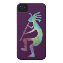 Kokopelli speelt de Klarinet iPhone 4 Hoesje