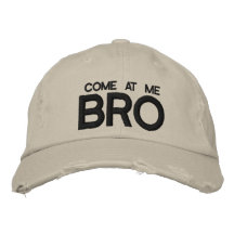 KOM BIJ ME BRO verontrustte Geborduurd Pet Geborduurde Baseball Petten