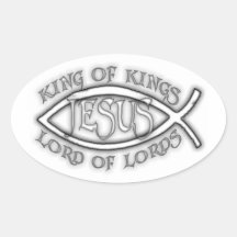 Koning van de Euro Stijl van Ichthus van Koningen Ovale Stickers