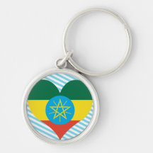 Koop de Vlag van Ethiopië Sleutel Hanger