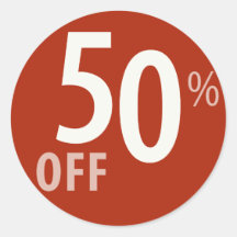 Krachtige 50% VAN het Teken van de VERKOOP - Stick
