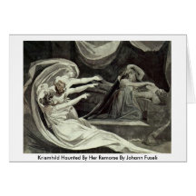 Kriemhild die door Haar Berouw door Johann Fuseli  Wenskaart