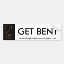 KRIJG GEBOGEN bumpersticker